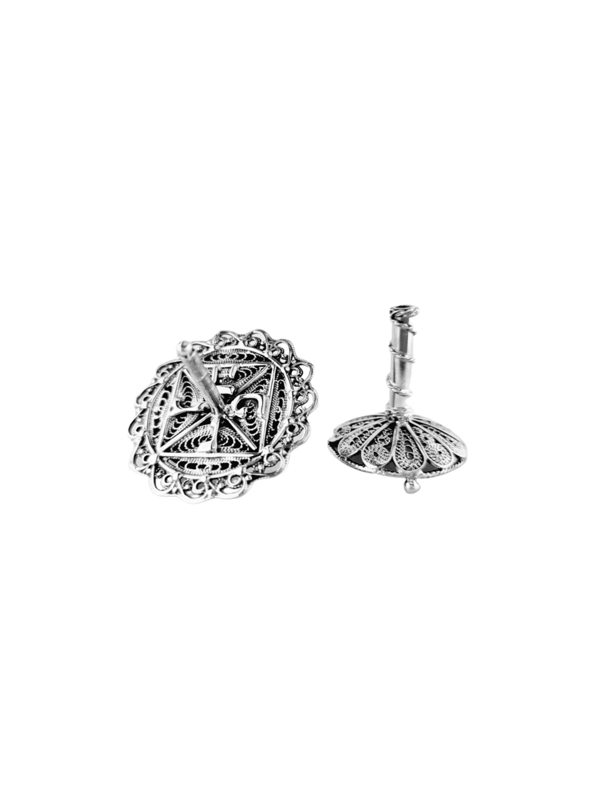 Unique Flat Shape Filigree Dreidel מבית Sterling S, Dreidels, Israel